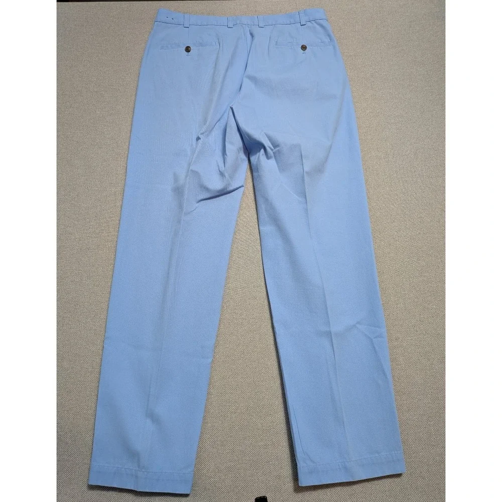 Brooks Brothers Clark Mens Pants Blue 36x32 Twill Breathable Pockets W36 L32